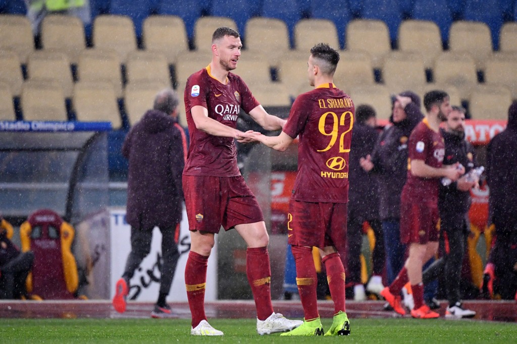 dzeko el shaarawy Roma vs Udinese - Serie A Tim 2018/2019