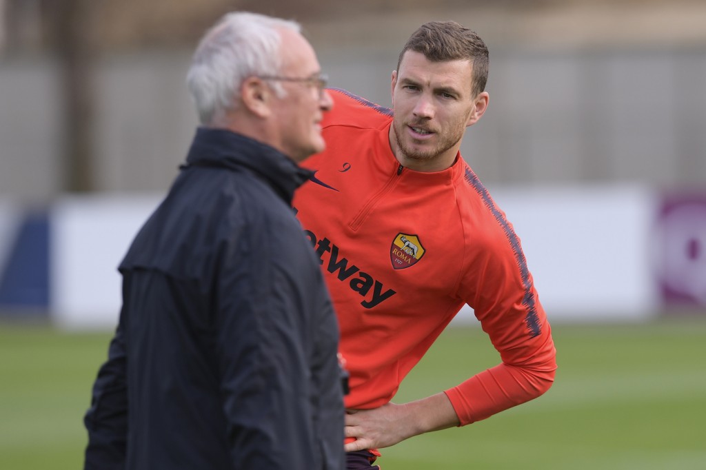 As Roma_Trigoria_Allenamento_Ranieri_Dzeko