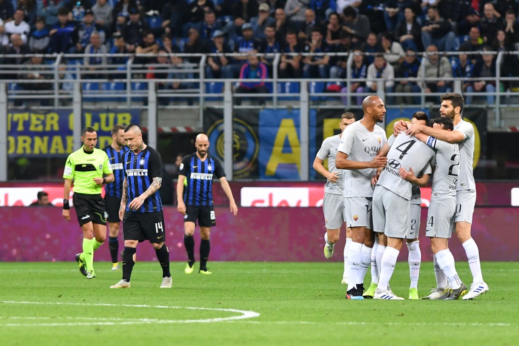 esultanza el shaarawy Inter vs Roma - Serie A Tim 2018/2019