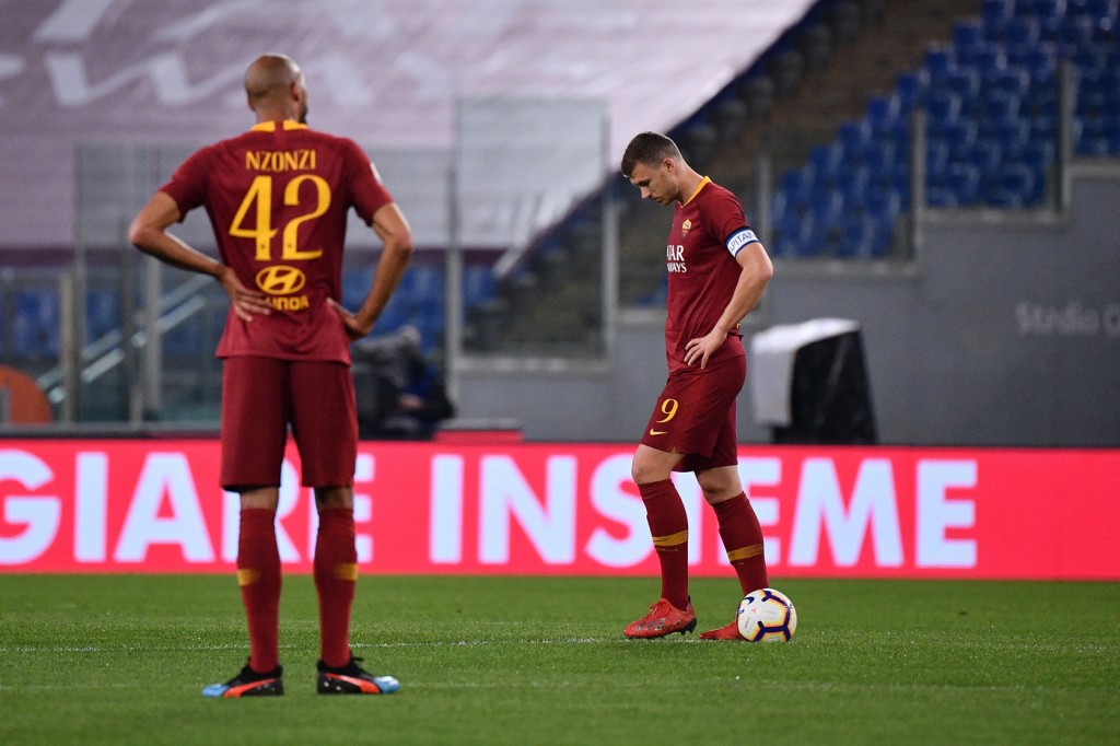 nzonzi dzeko Roma vs Fiorentina - Serie A TIM 2018/2019