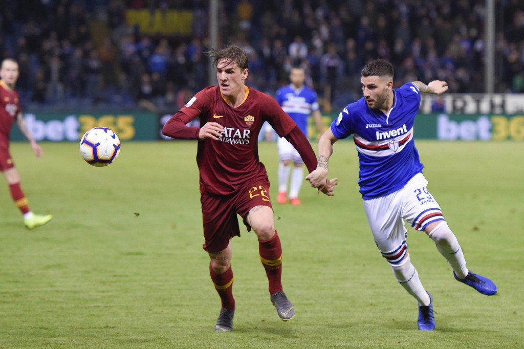 zaniolo murru Sampdoria vs Roma - Serie A TIM 2018/2019