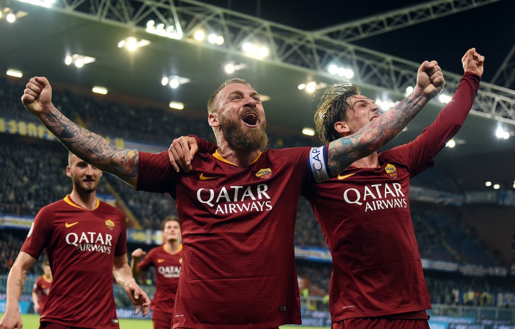 sampdoria roma de rossi zaniolo
