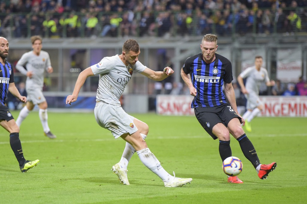 dzeko skriniar Inter vs Roma - Serie A Tim 2018/2019