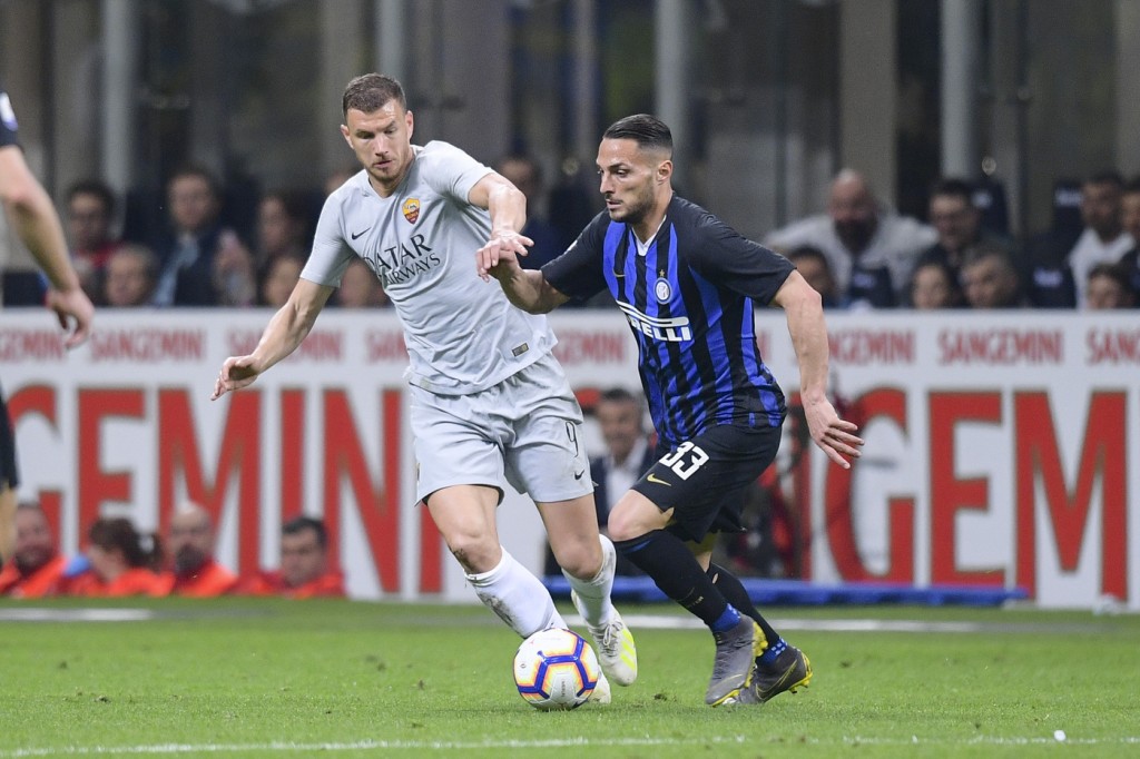 dzeko d'ambrosio Inter vs Roma - Serie A Tim 2018/2019