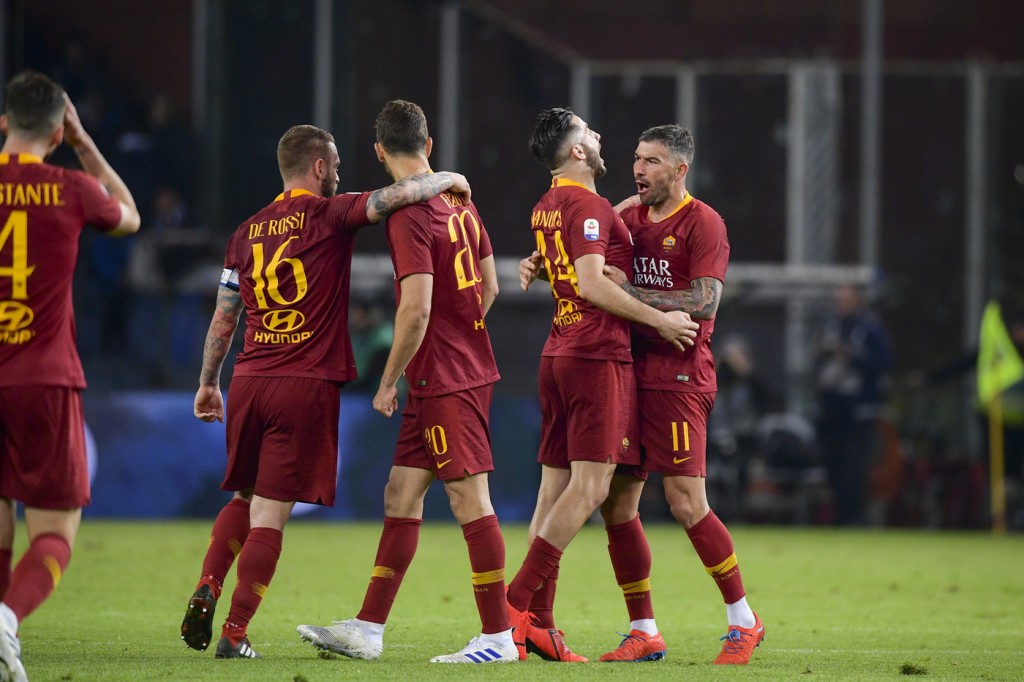 kolarov manolas fazio de rossi Sampdoria vs Roma - Serie A TIM 2018/2019