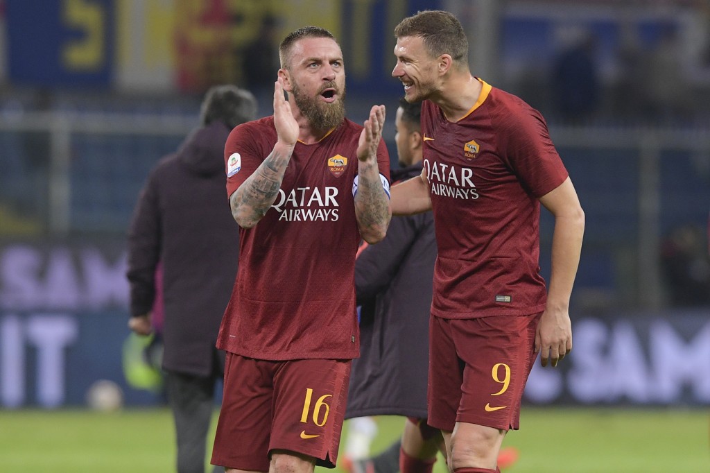 de rossi dzeko Sampdoria vs Roma - Serie A TIM 2018/2019