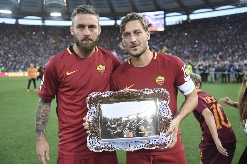 Stadio Olimpico di Roma, l'addio di Francesco Totti al calcio giocato