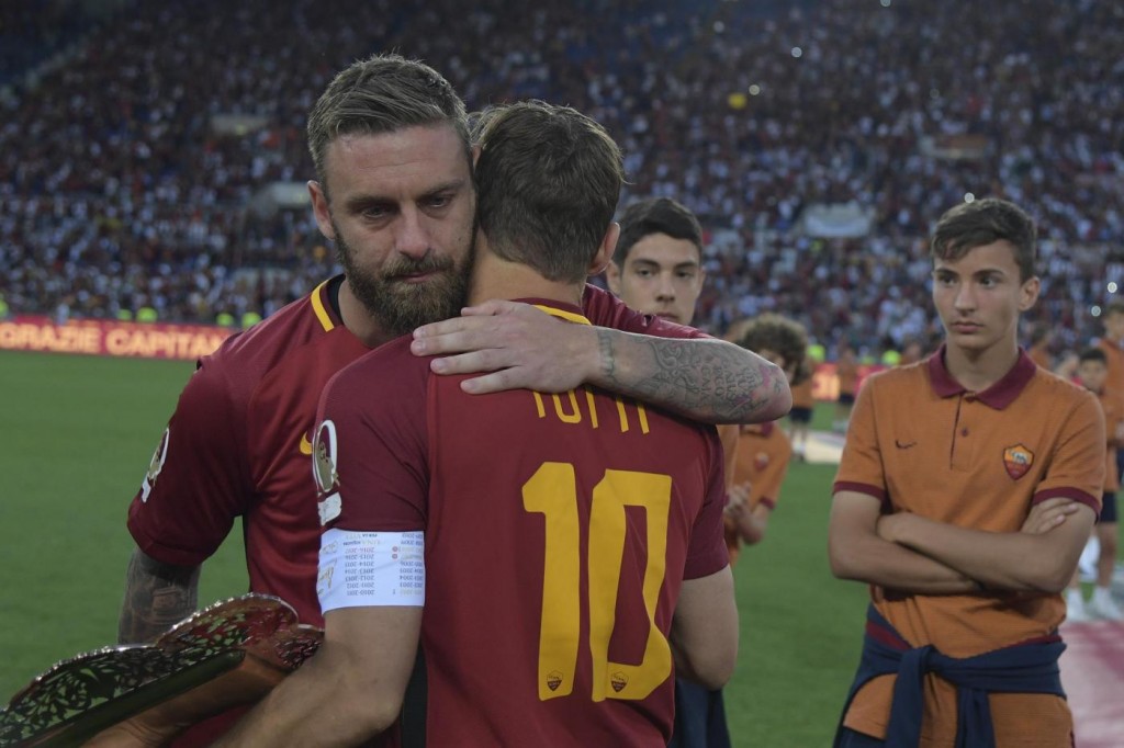Stadio Olimpico di Roma, l'addio di Francesco Totti al calcio giocato