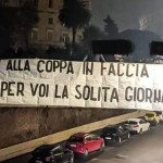 striscione lazio de rossi
