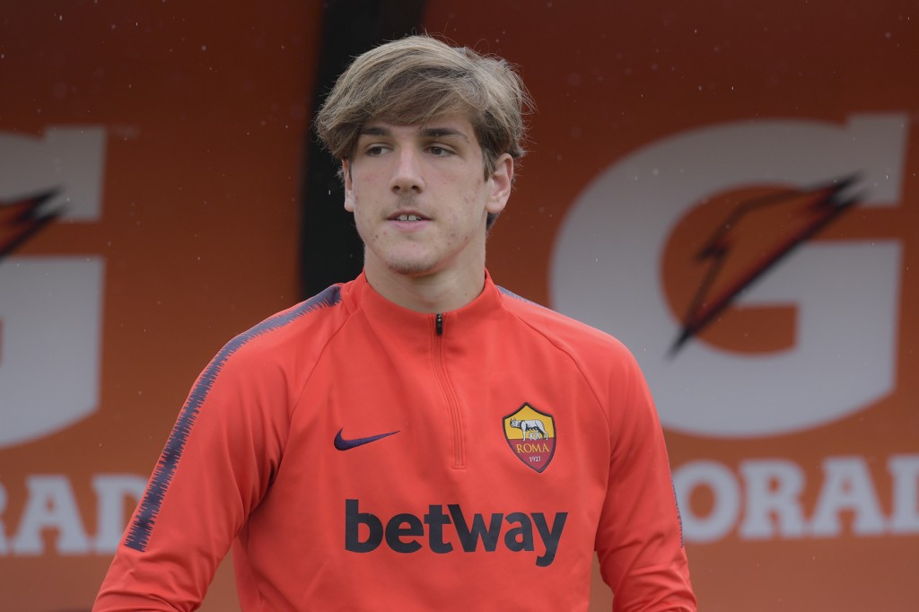 zaniolo Sessione di allenamento dell'AS Roma