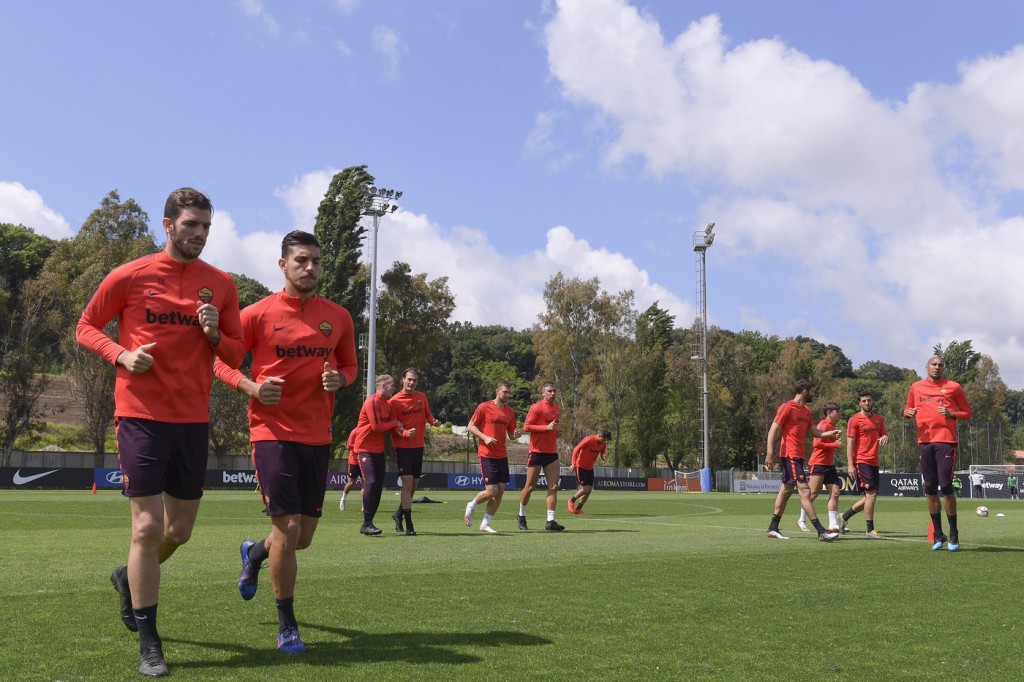 AS Roma, allenamento a Trigoria