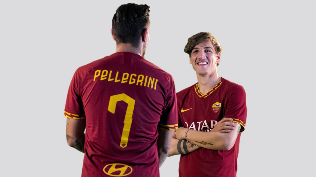 As Roma_nuova maglia 19-20_Pellegrini_Zaniolo