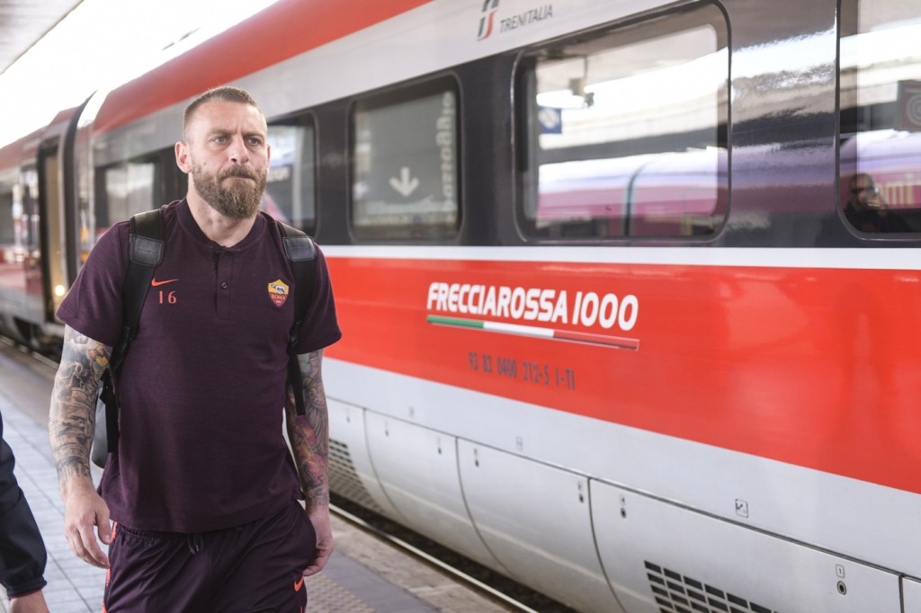 De Rossi AS Roma, partenza per la trasferta a Reggio Emilia