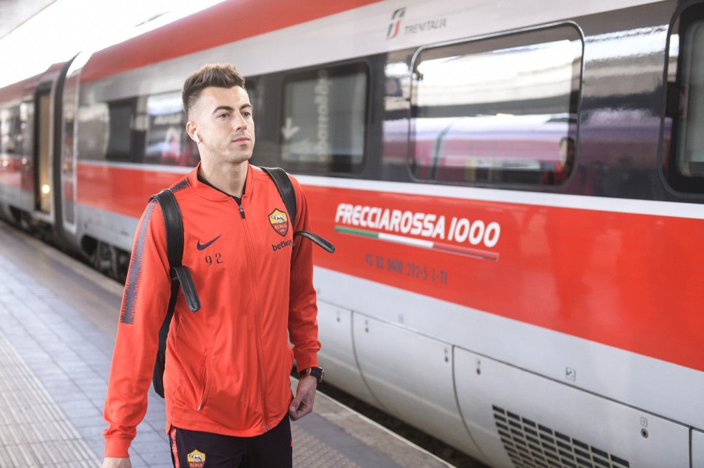 El Shaarawy AS Roma, partenza per la trasferta a Reggio Emilia