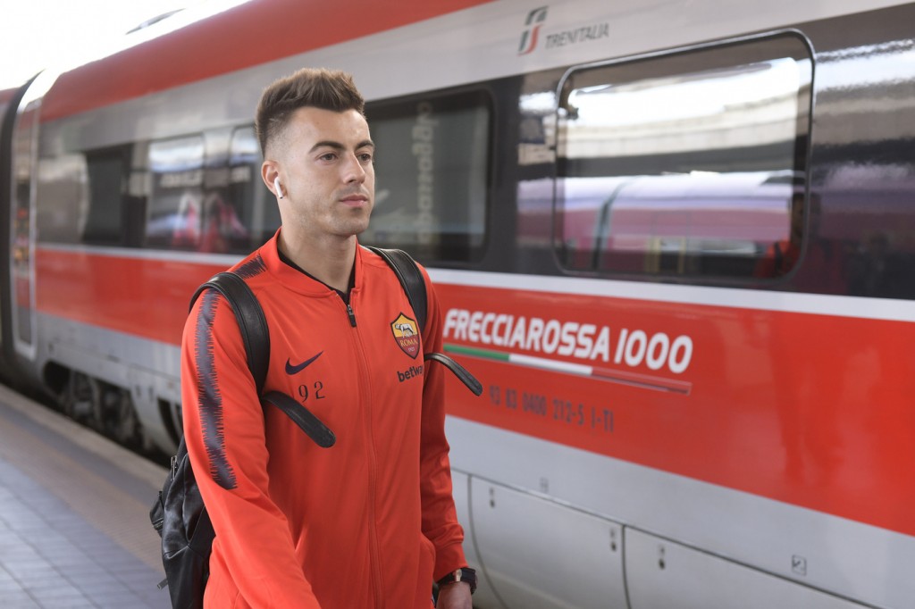 El Shaarawy AS Roma, partenza per la trasferta a Reggio Emilia