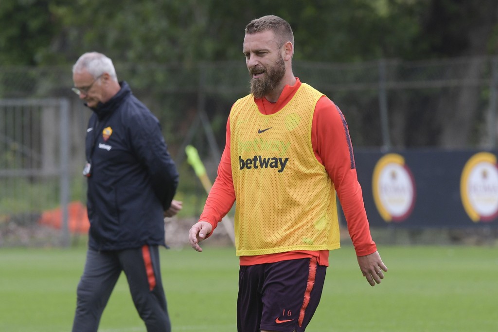 de rossi Sessione di allenamento dell'AS Roma