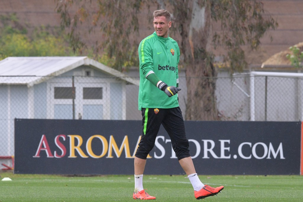 olsen AS Roma, allenamento a Trigoria