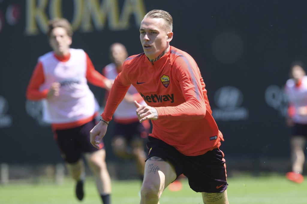 karsdorp AS Roma, allenamento a Trigoria