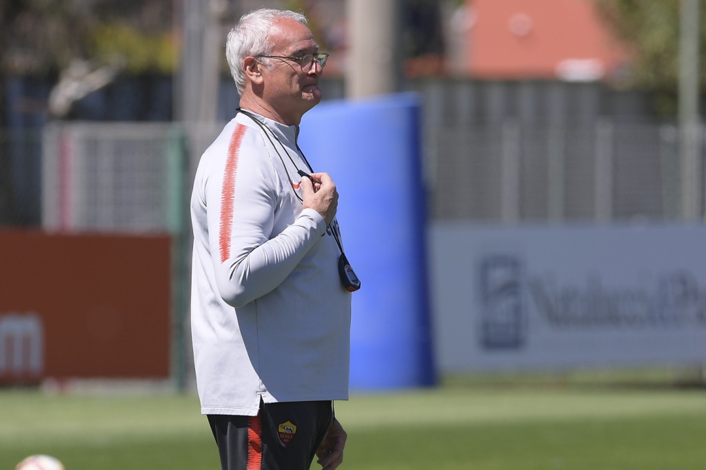 ranieri AS Roma, allenamento a Trigoria
