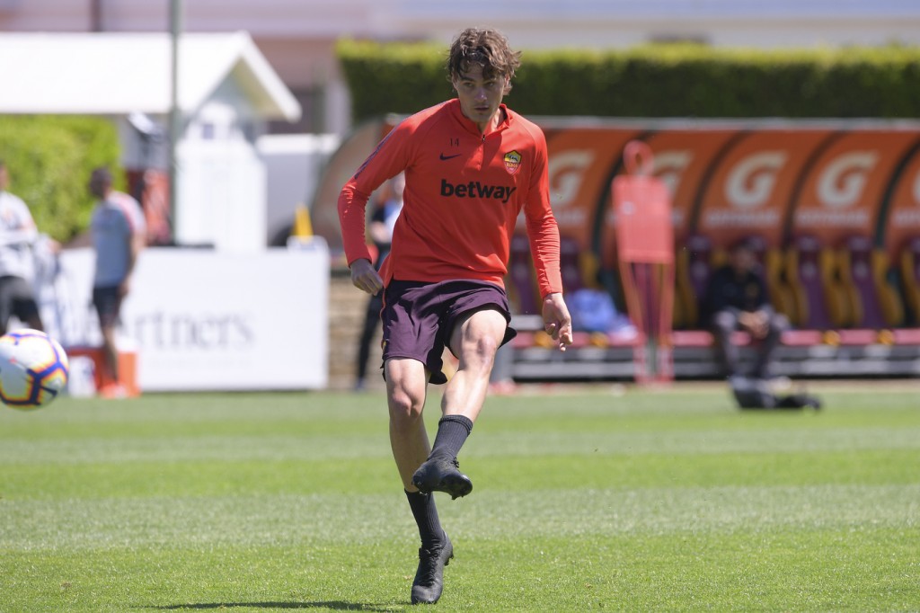 schick AS Roma, allenamento a Trigoria