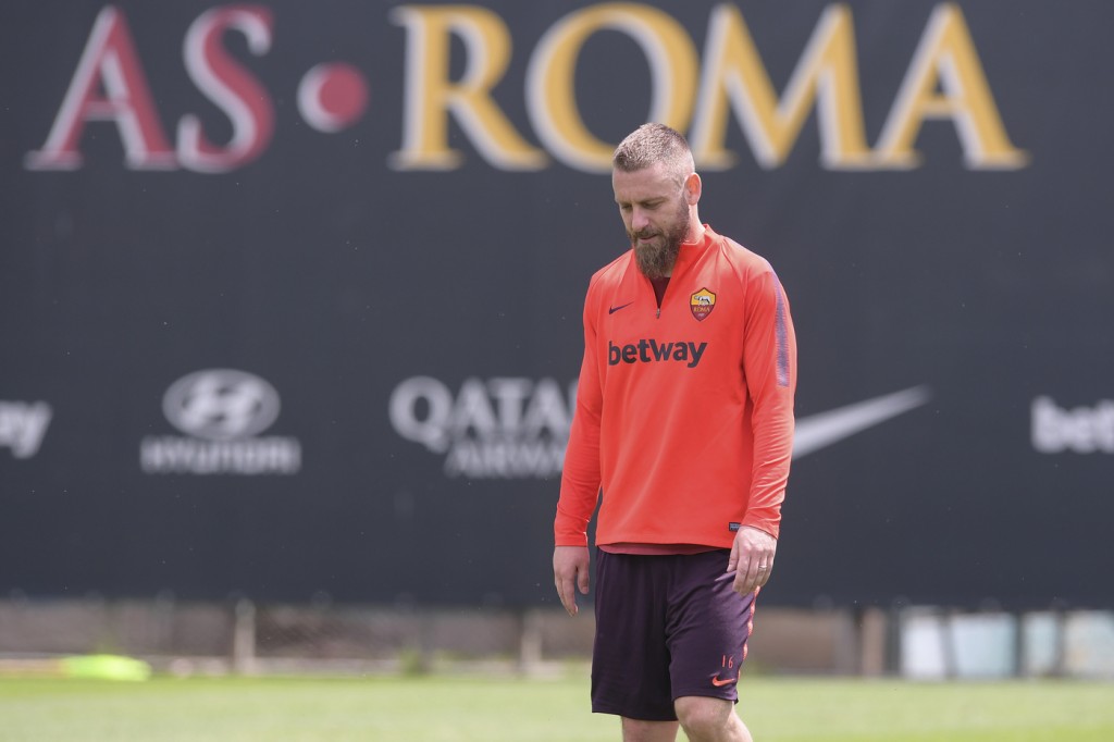 de rossi AS Roma, seduta di allenamento al Centro sportivo di Trigoria