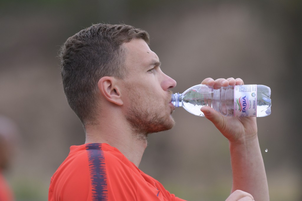 dzeko AS Roma, allenamento di rifinitura a Trigoria