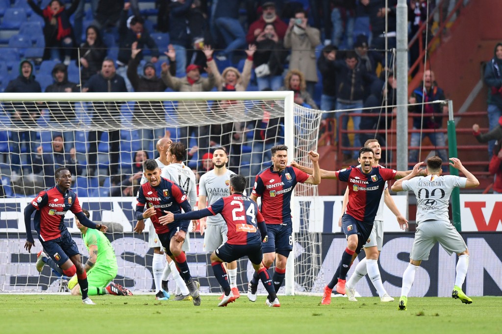 esultanza romero Genoa vs Roma - Serie A TIM 2018/2019