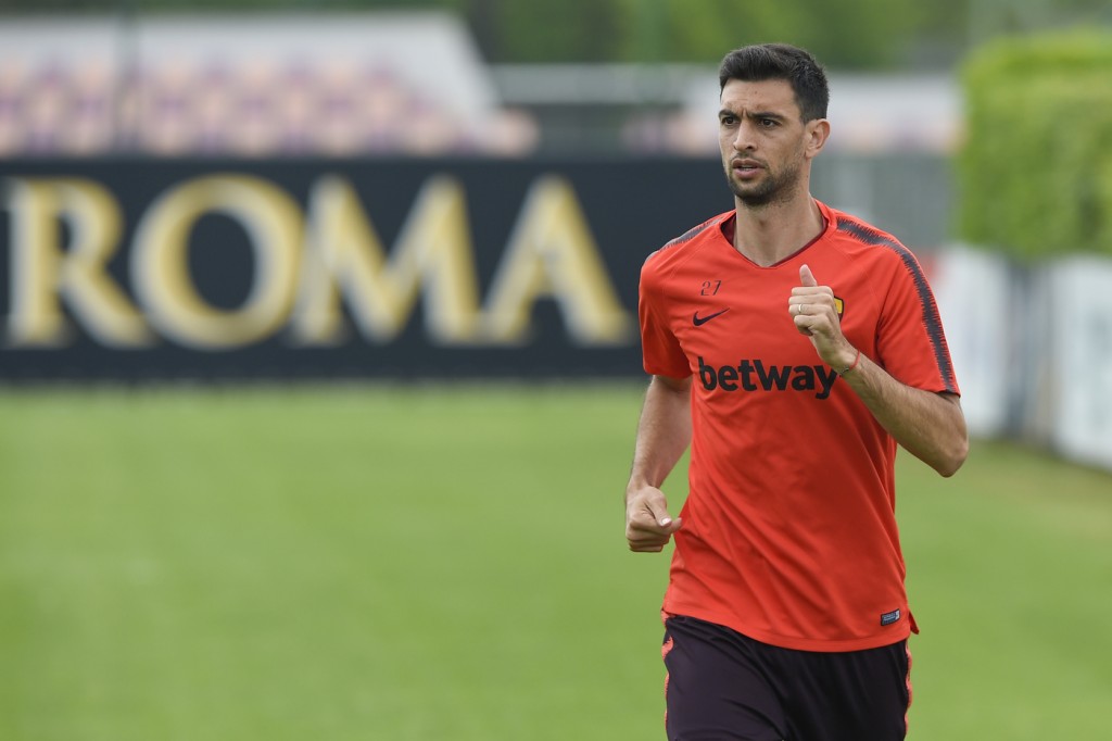 Pastore AS Roma, allenamento di rifinitura in vista del Parma
