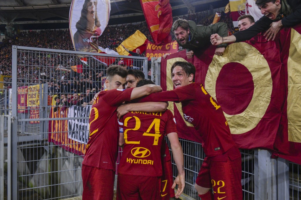florenzi zaniolo Roma vs Juventus - Serie A TIM 2018/2019Roma vs Juventus - Serie A TIM 2018/2019