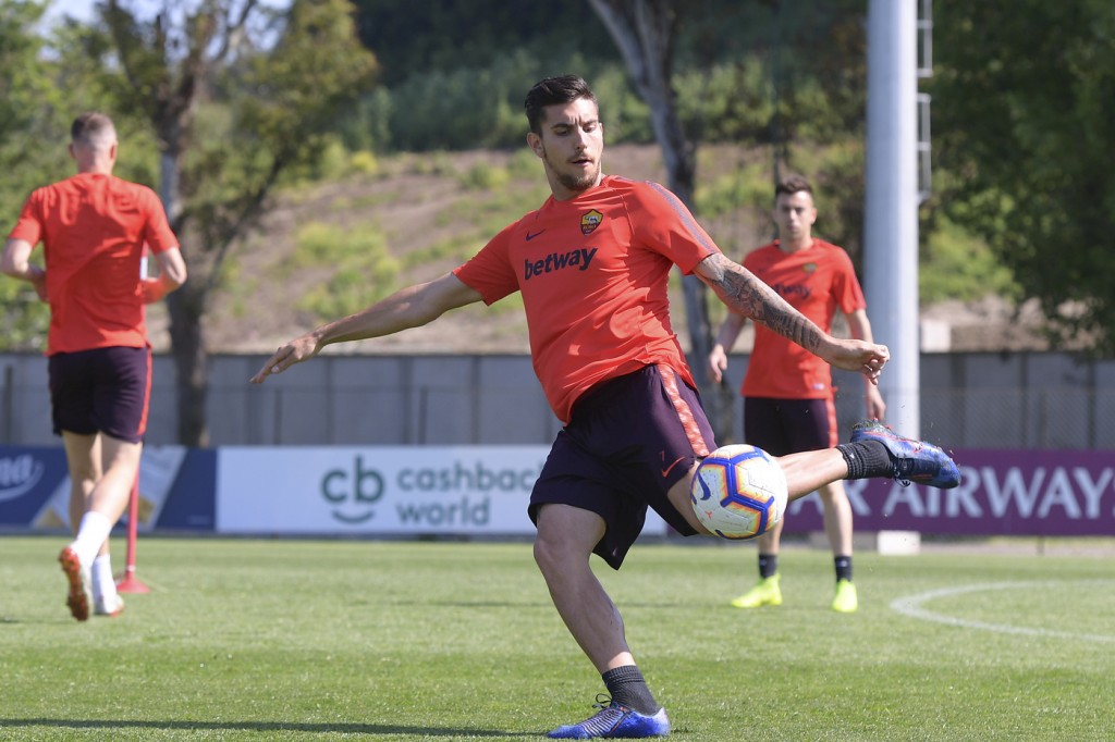 pellegrini AS Roma, allenamento pomeridiano a Trigoria