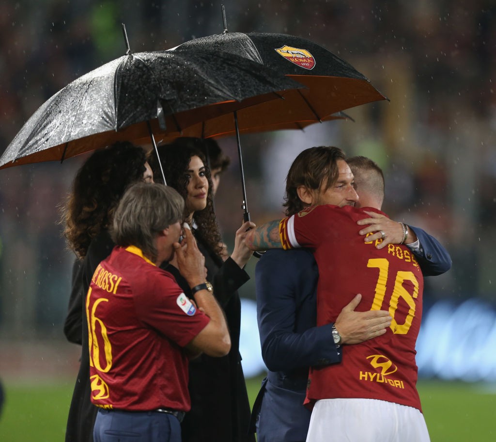 AS Roma v Parma Calcio - Serie A abbraccio ranieri totti conti