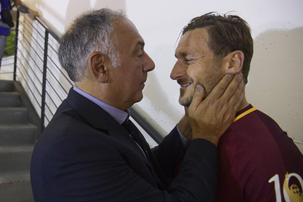 pallotta Stadio Olimpico di Roma, l'addio di Francesco Totti al calcio giocato