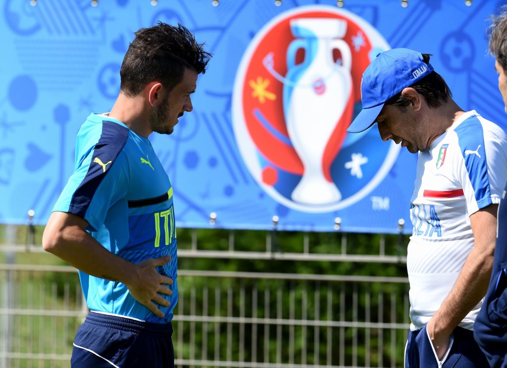 florenzi conte Italy Training Session &amp; Press Conference