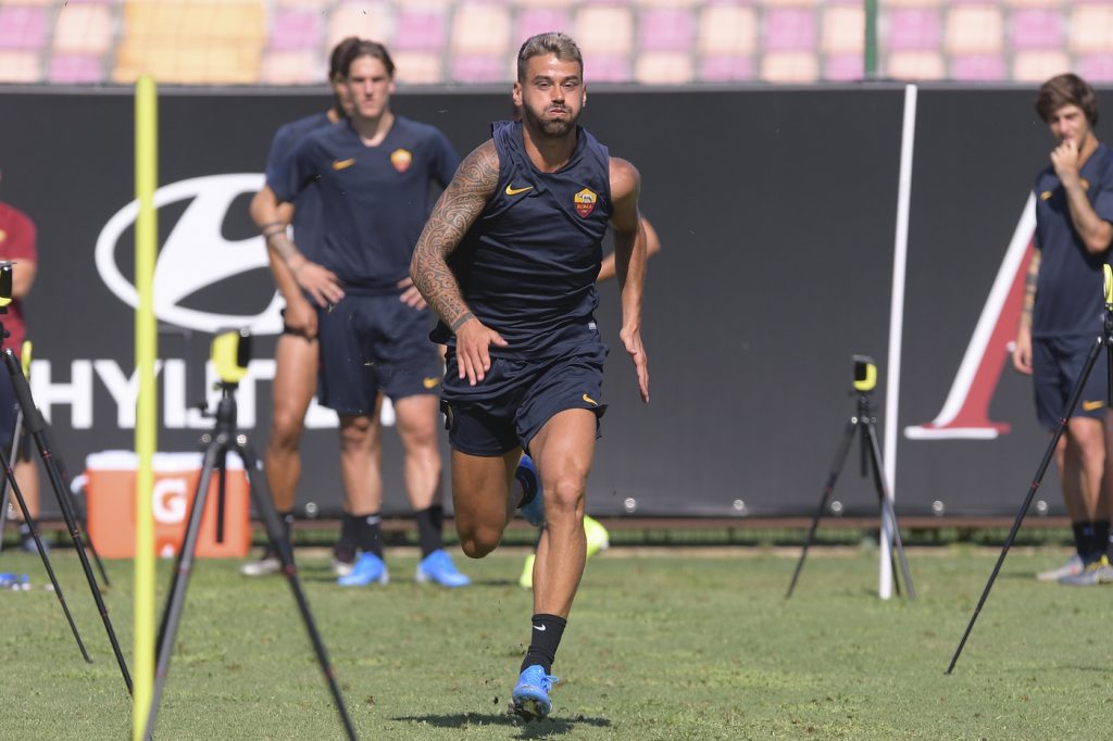 Spinazzola AS Roma, seduta mattutina di allenamento al Centro sportivo di TrigoriaAS Roma, seduta mattutina di allenamento al Centro sportivo di Trigoria