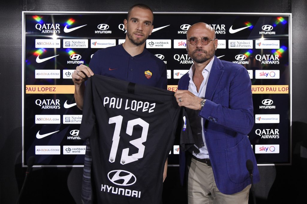Petrachi Pau Lopez AS Roma, la Conferenza Stampa di Pau Lopez