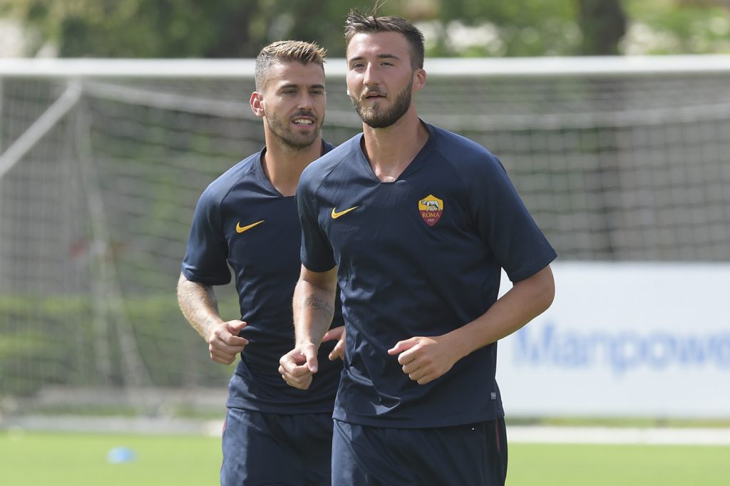 Cristante Spinazzola Primo allenamento della stagione per l'AS Roma a Trigoria