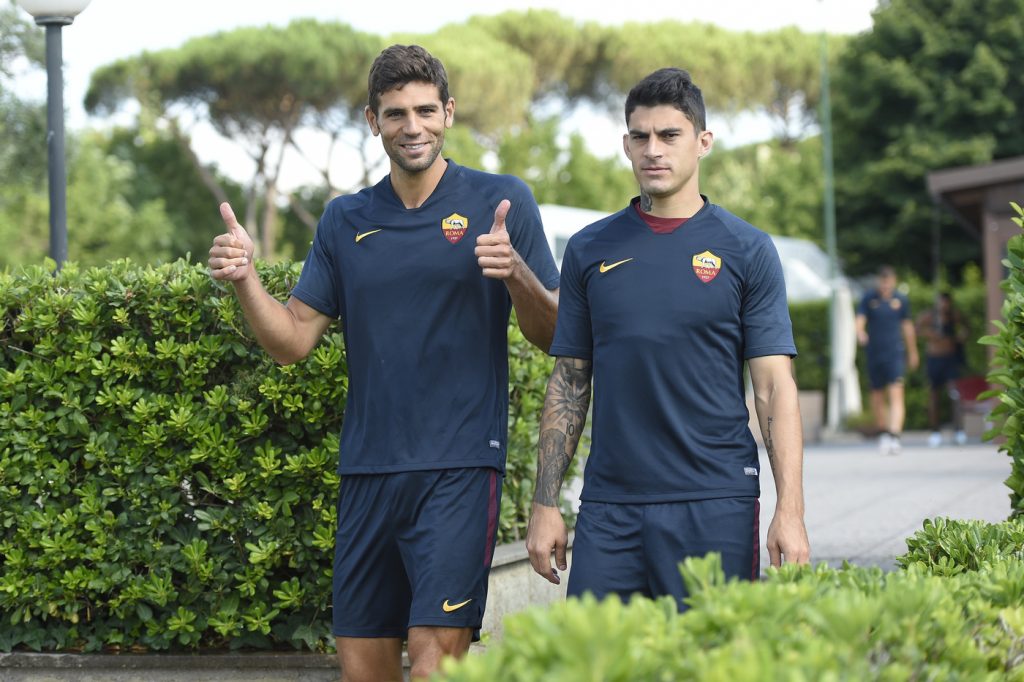 Fazio Perotti AS Roma, seduta di allenamento mattuttina al Centro sportivo di Trigoria