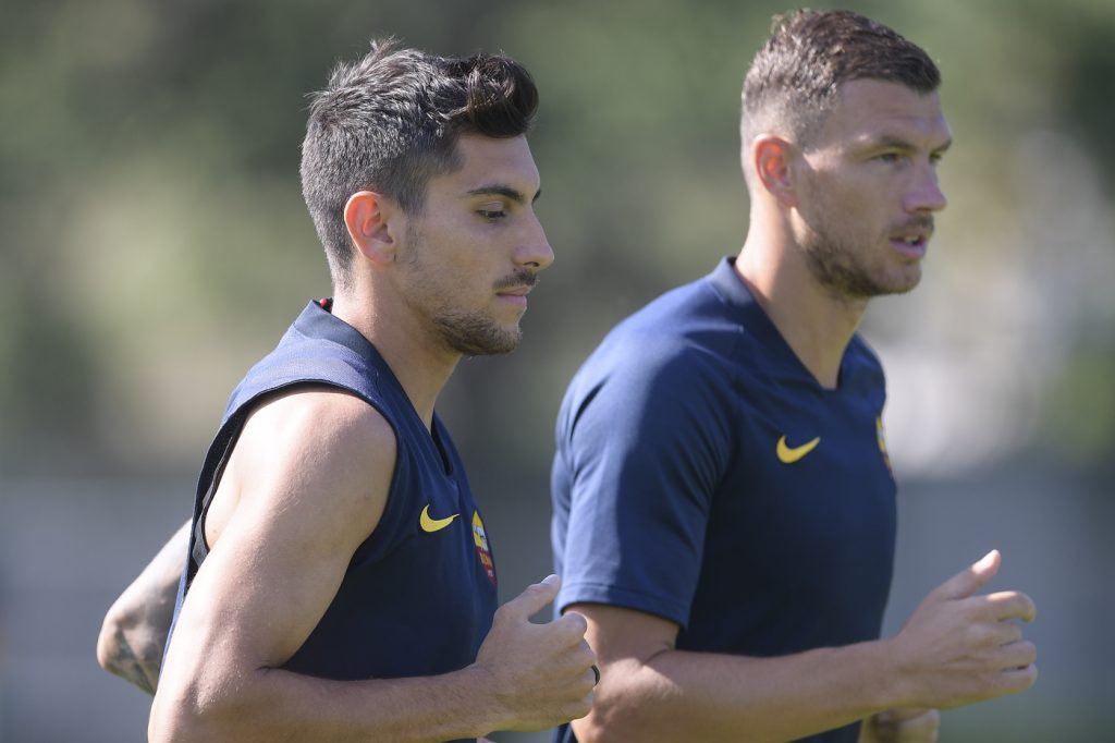 AS Roma_Allenamento_Trigoria_Pellegrini_Dzeko
