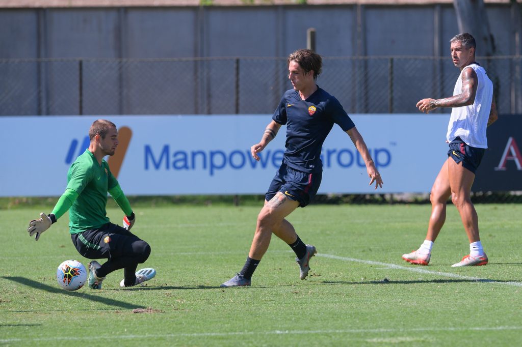 As Roma_allenamento_Trigoria_Zaniolo_Pau Lopez