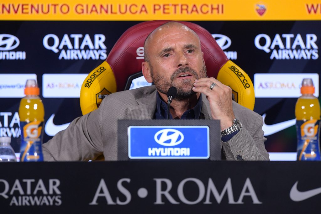 AS Roma, conferenza stampa Gianluca Petrachi