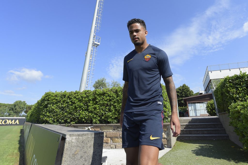 kluivert AS Roma, seduta di allenamento al Centro sportivo di Trigoria
