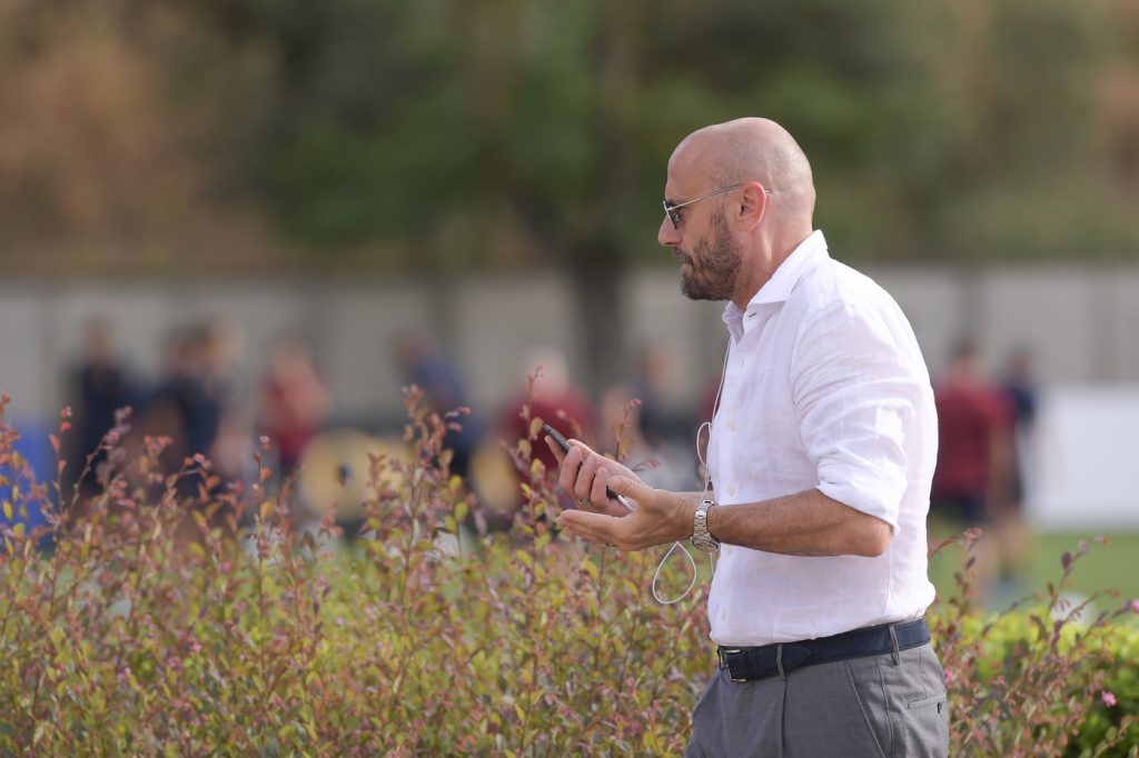 petrachi AS Roma, seduta di allenamento al Centro sportivo di Trigoria