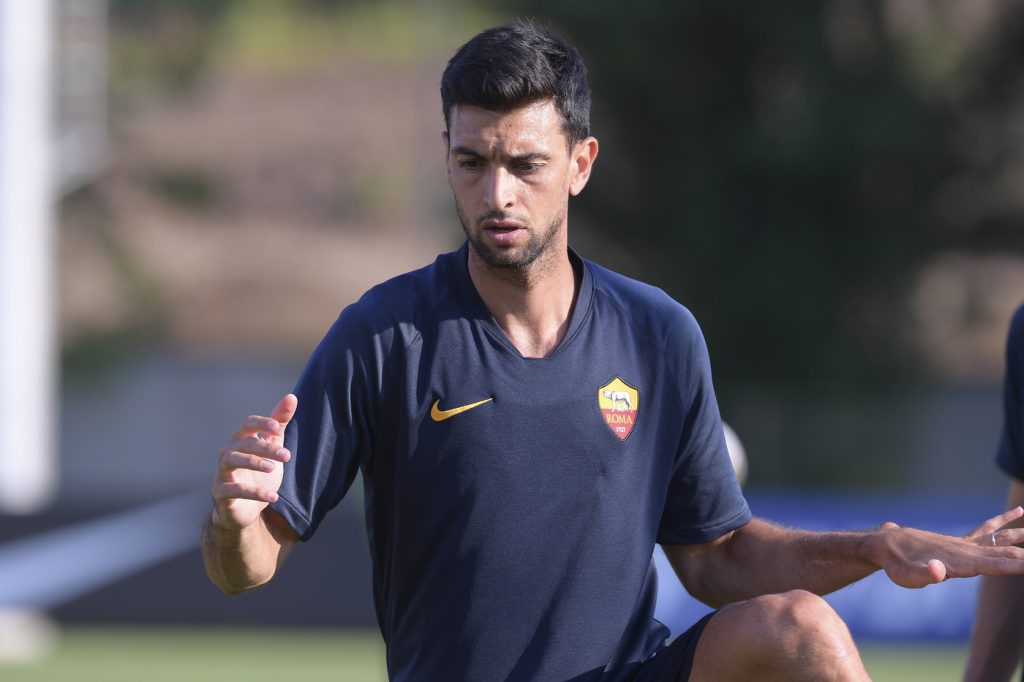 pastore AS Roma, seduta di allenamento pomeridiana al Centro sportivo di Trigoria