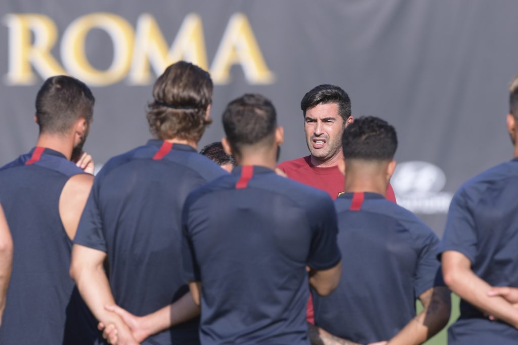AS Roma, sessione di allenamento pomeridiano a Trigoria