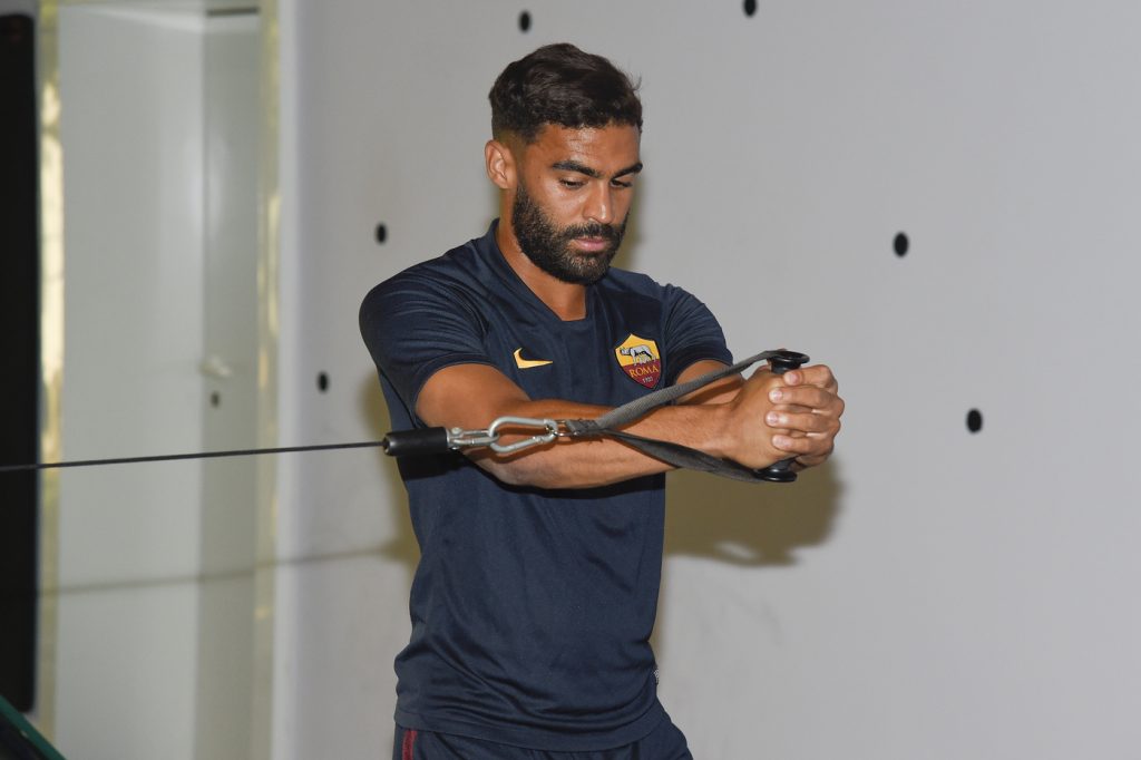 Defrel AS Roma, seduta pomeridiana di allenamento al Centro sportivo di Trigoria