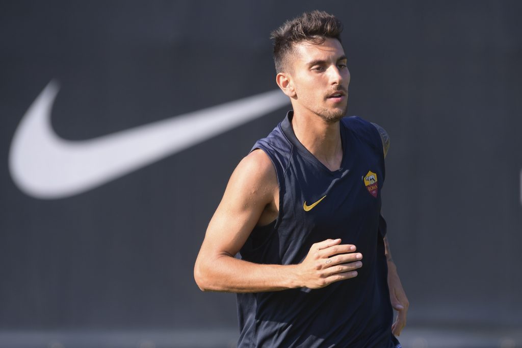 Pellegrini AS Roma, seduta pomeridiana di allenamento al Centro sportivo di Trigoria