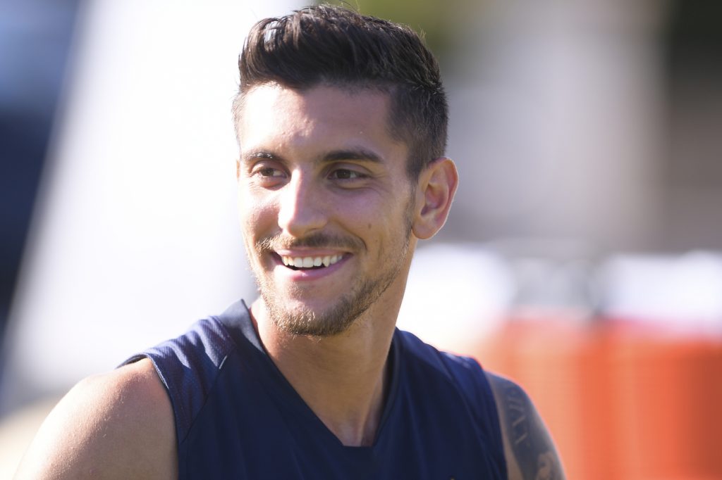 pellegrini AS Roma, allenamento a Trigoria