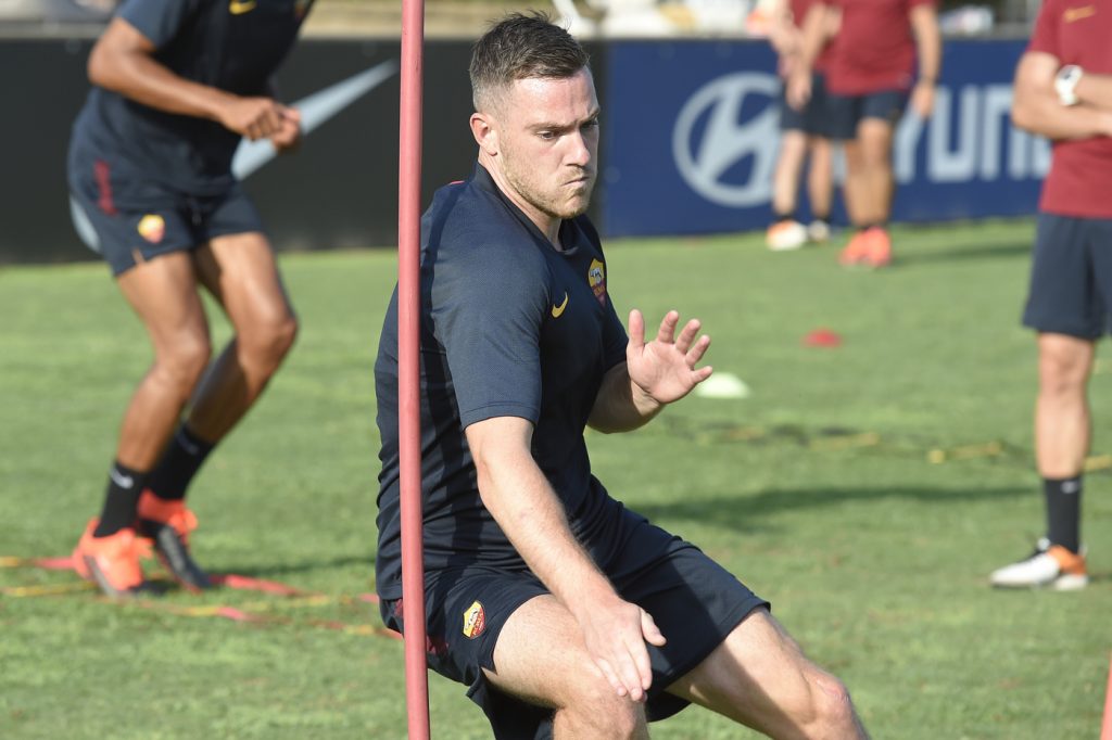 veretout AS Roma, seduta pomeridiana di allenamento al Centro sportivo di Trigoria