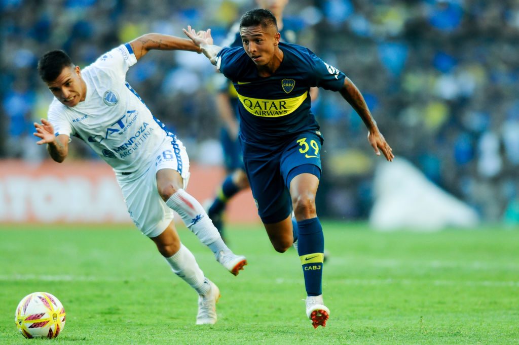almendra Boca Juniors v Godoy Cruz - Superliga 2018/19