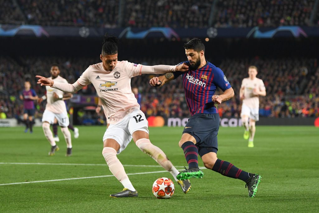 smalling FC Barcelona v Manchester United - UEFA Champions League Quarter Final: Second Leg